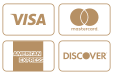 Credit Cards Accepted: Visa, Mastercard, American Express, Discover